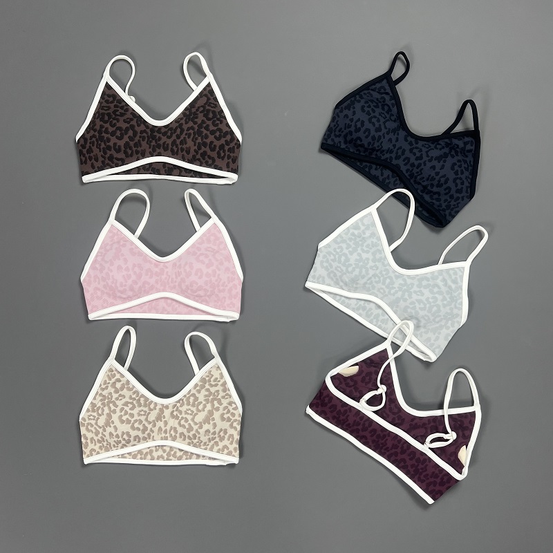 Sports Bra High Impact - HISTELLO Sports Bra Women Leopard Print