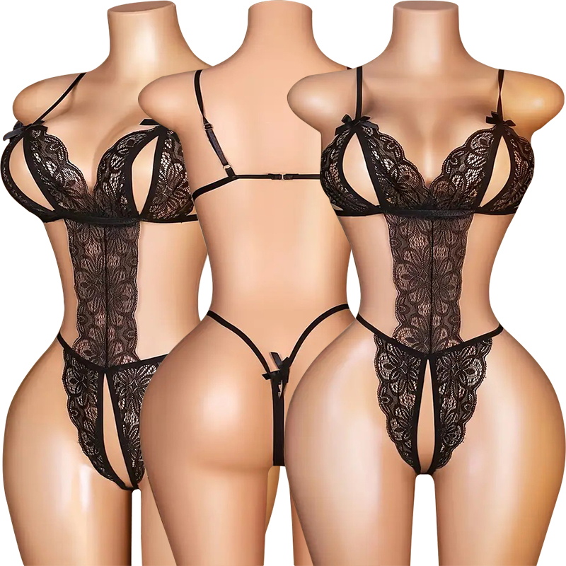 Lace Teddy Lingerie - Sexy Crotchless Nightgowns Erotic Lingerie Women