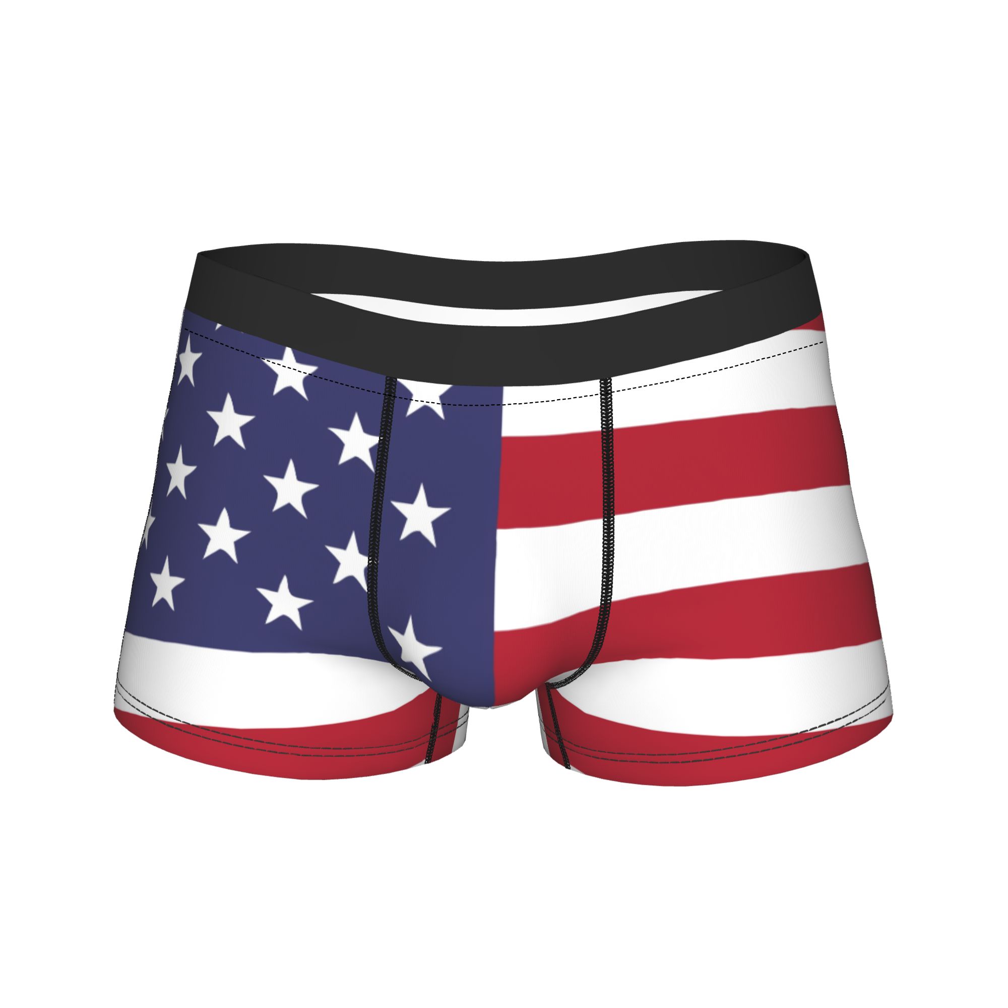 Boyshort Underwear - Man United States Flag Long Underwear