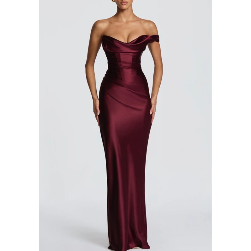 Strapless Bra Backless - Sexy Slim Satin Dress Elegant Chic