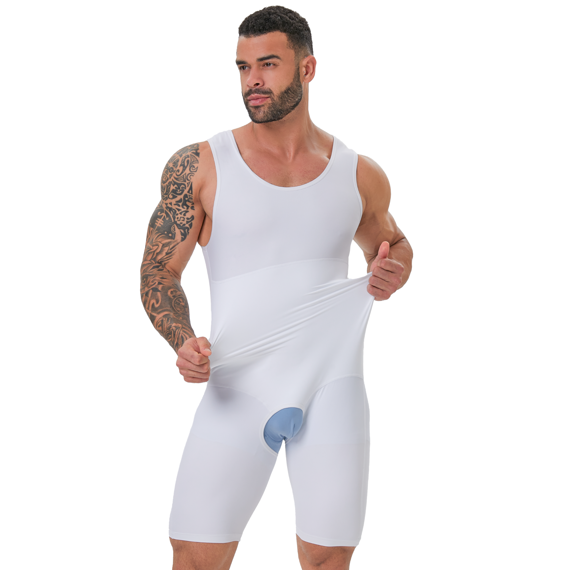 Men's Double Layer Tummy Contr – Shapewear Bodysuit Firm Bewertung und Preis