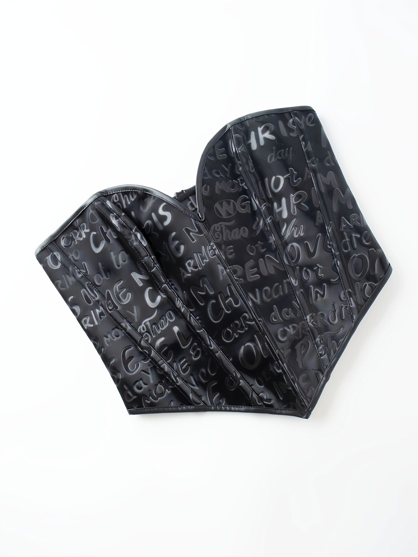 Black letter printed strapless – Corset Waist Cinch Bewertung und Preis