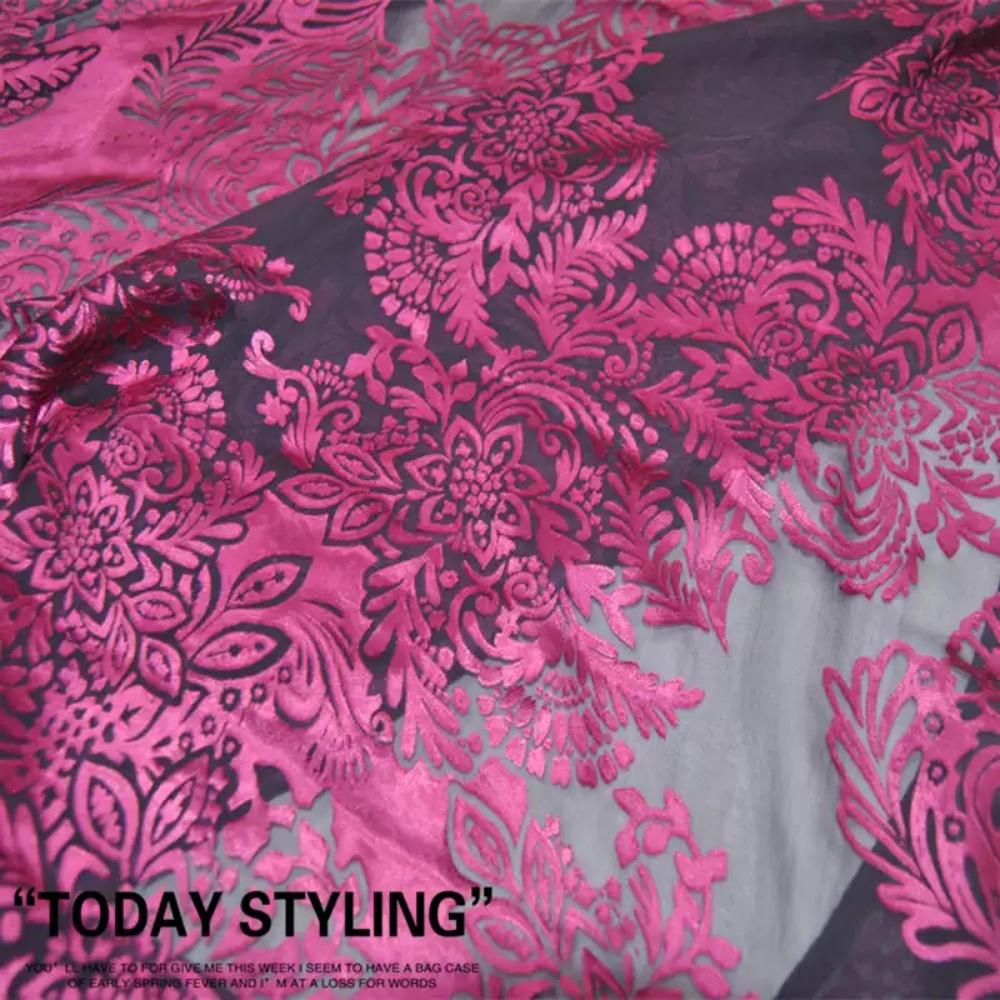 Fashion Large Pink Flower Desi – Robe Silk Women Bewertung und Preis
