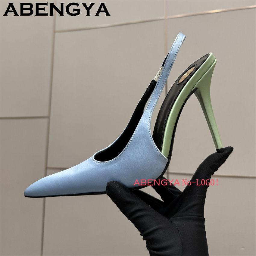 Multi-color Satin Pointy Toe T – Slip Dress Satin Bewertung und Preis