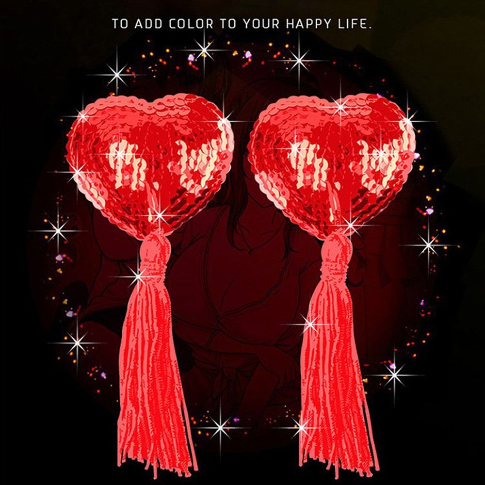 1 Pair Hot Sequin Heart Shape  – Silicone Bra Adhesive Bewertung und Preis