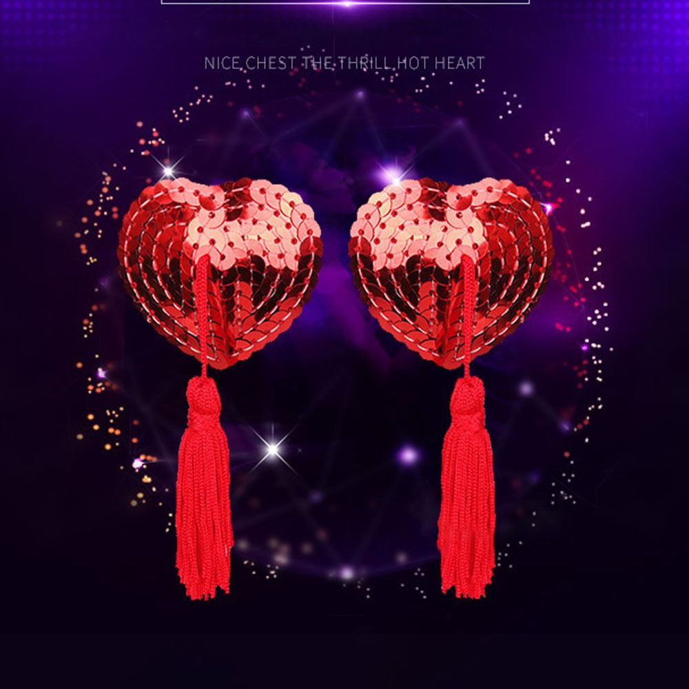 1 Pair Hot Sequin Heart Shape  – Silicone Bra Adhesive Bewertung und Preis