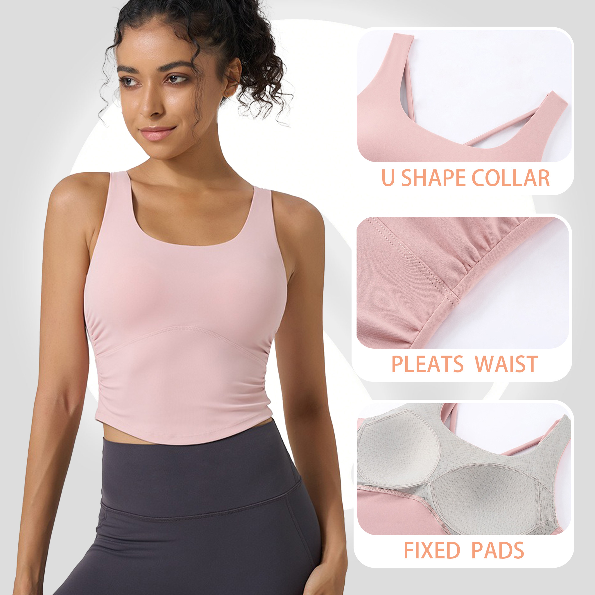 Women's Fixed Cup Yoga Sports  – Sports Bra High Impact Bewertung und Preis