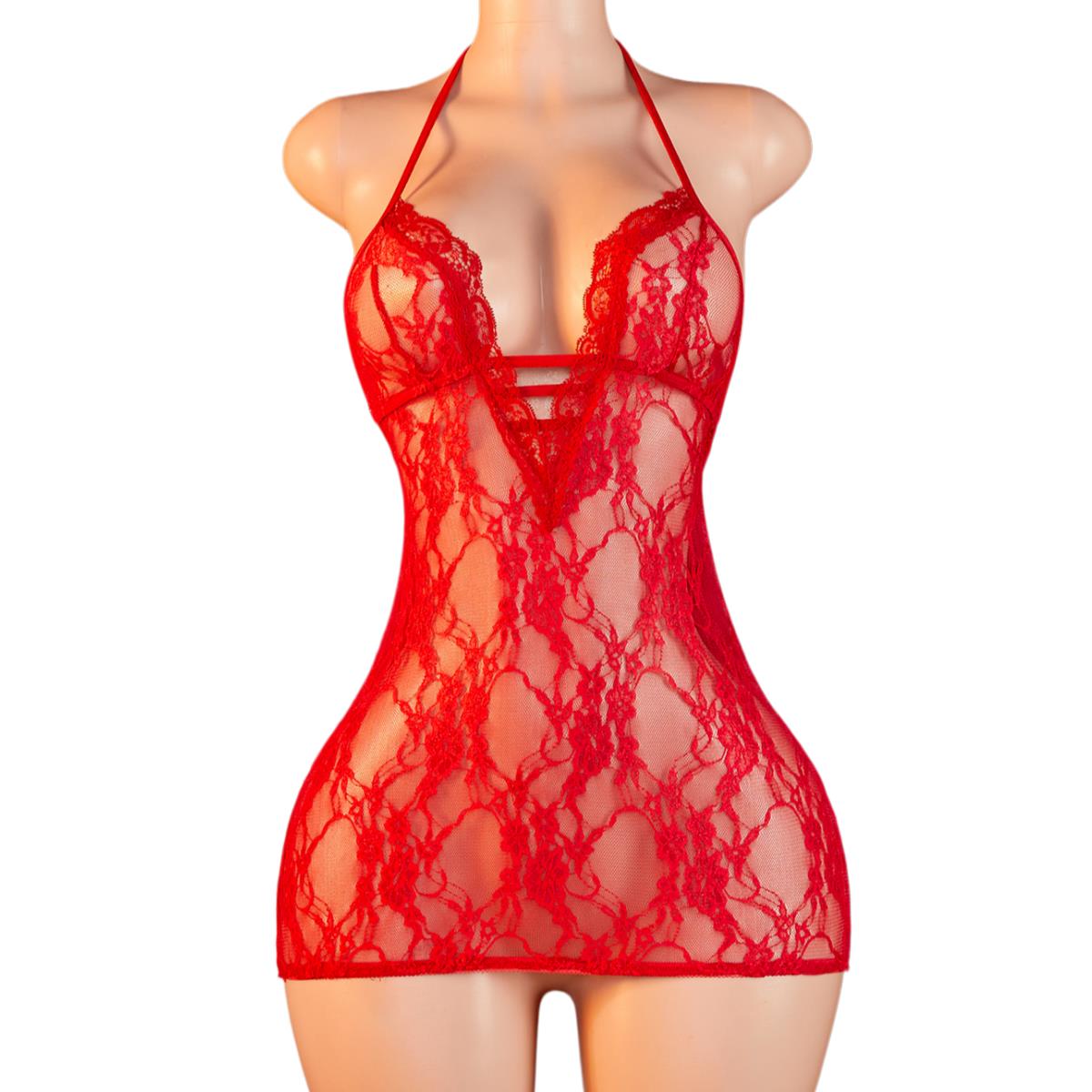 Sexy Red Halter Neck Mesh Shee – Lace Teddy Lingerie Bewertung und Preis