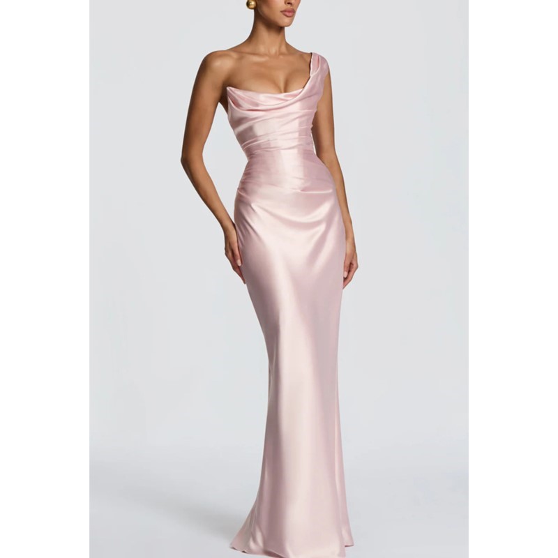 Sexy Slim Satin Dress Elegant  – Strapless Bra Backless Bewertung und Preis