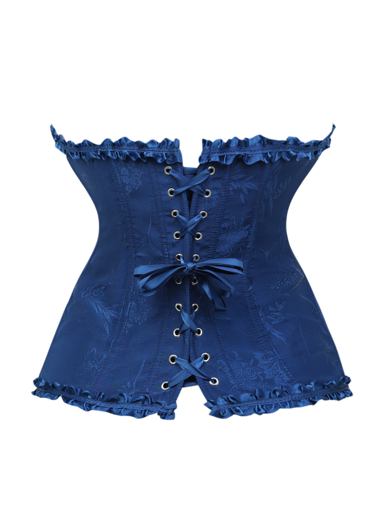 Dark blue jacquard lace edged  – Corset Waist Cinch Bewertung und Preis