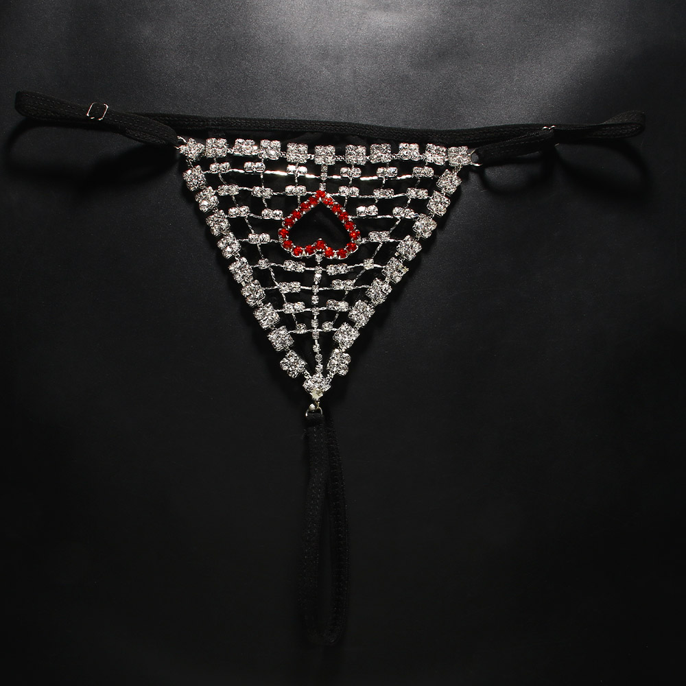 Rhinestones Heart Hollow Thong – Thong Bikini Women Bewertung und Preis